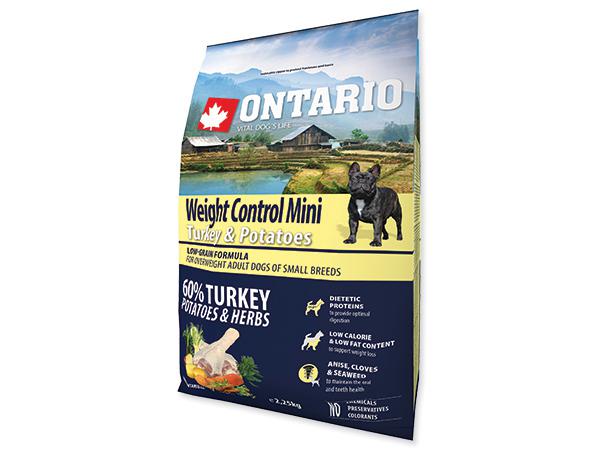 ONTARIO dog WEIGHT CONTROL MINI turkey - 6.5kg
