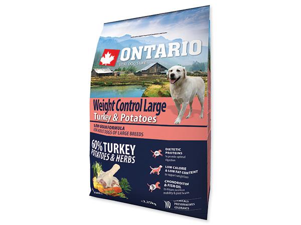 ONTARIO dog WEIGHT CONTROL LARGE turkey - 2,25kg
