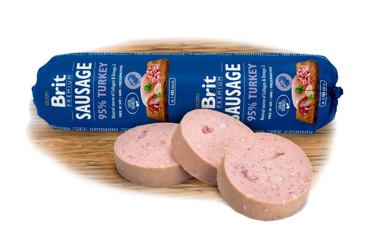 BRIT dog  sausage TURKEY/rice 800g