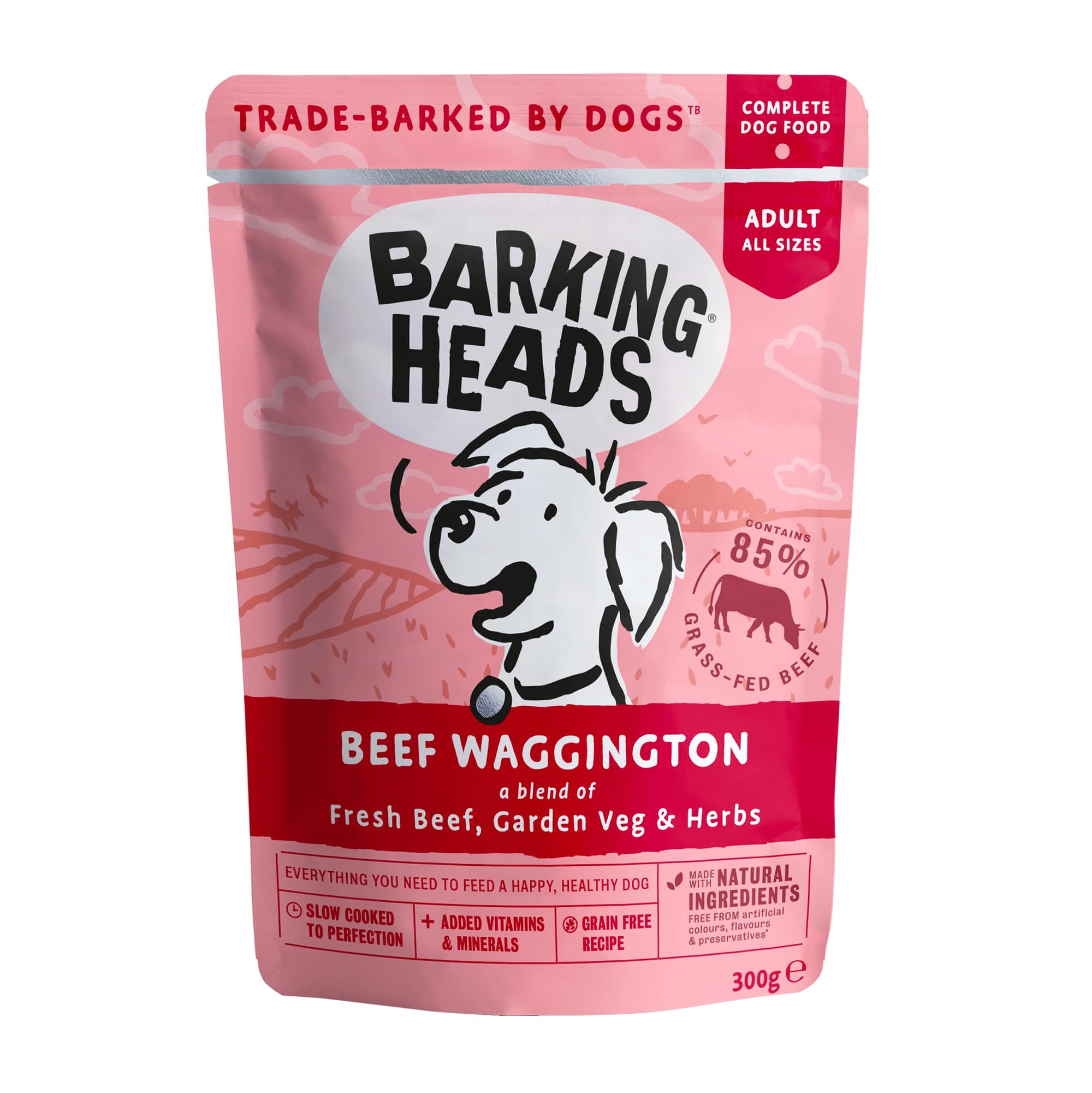 Barking heads kapsa beef waggington 300g 