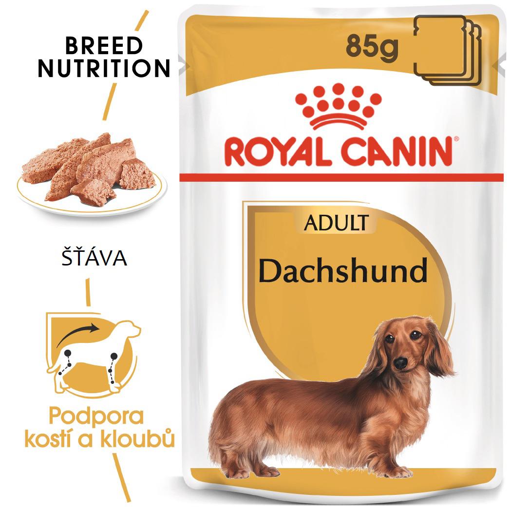Royal canin dachshund loaf - kapsička s paštikou pro jezevčíka 85g