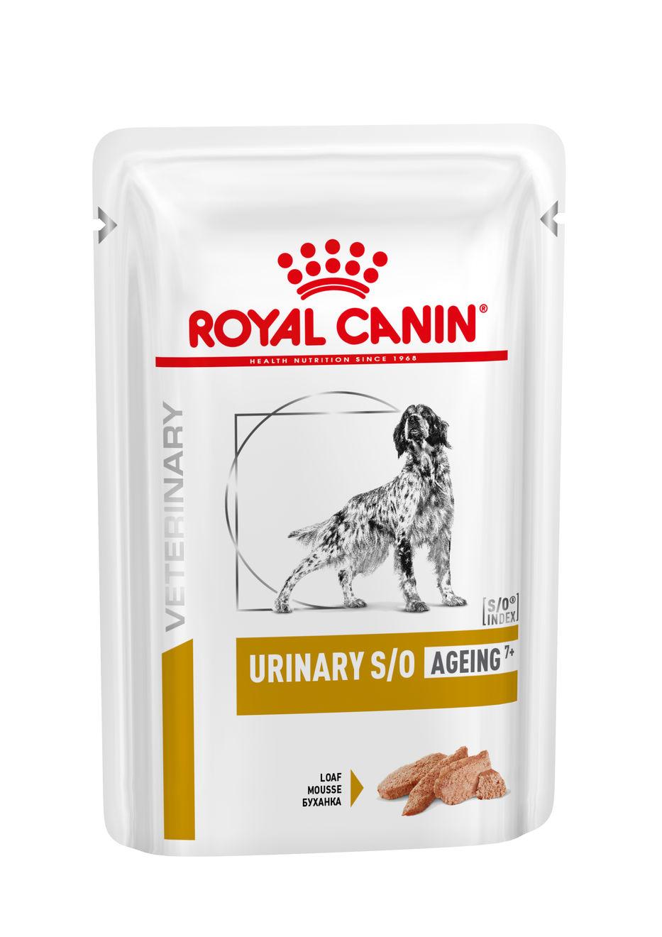 Royal canin veterinary health nutrition dog  urinary s/o age pouch loaf kapsa 85g