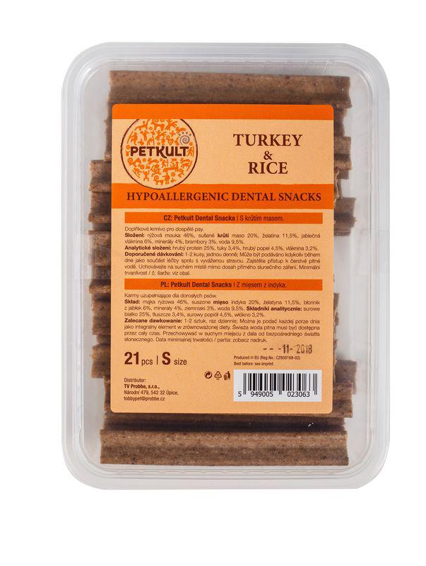 PETKULT DENTAL hypoaler. TURKEY/rice 34ks / M