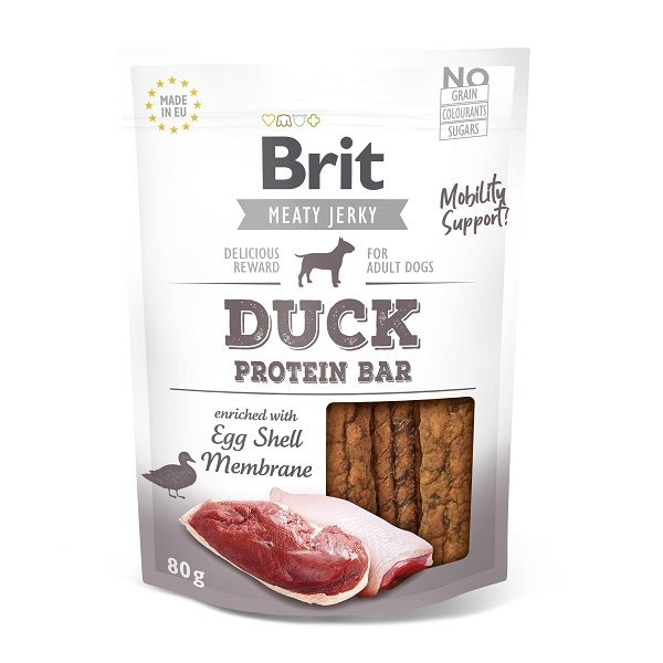 Brit meaty jerky  duck protein bar 80g
