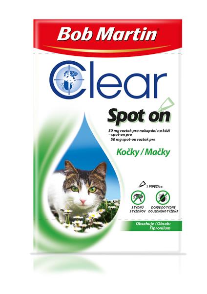 Antiparazitní spot-on - (D) bob Martin clear cat