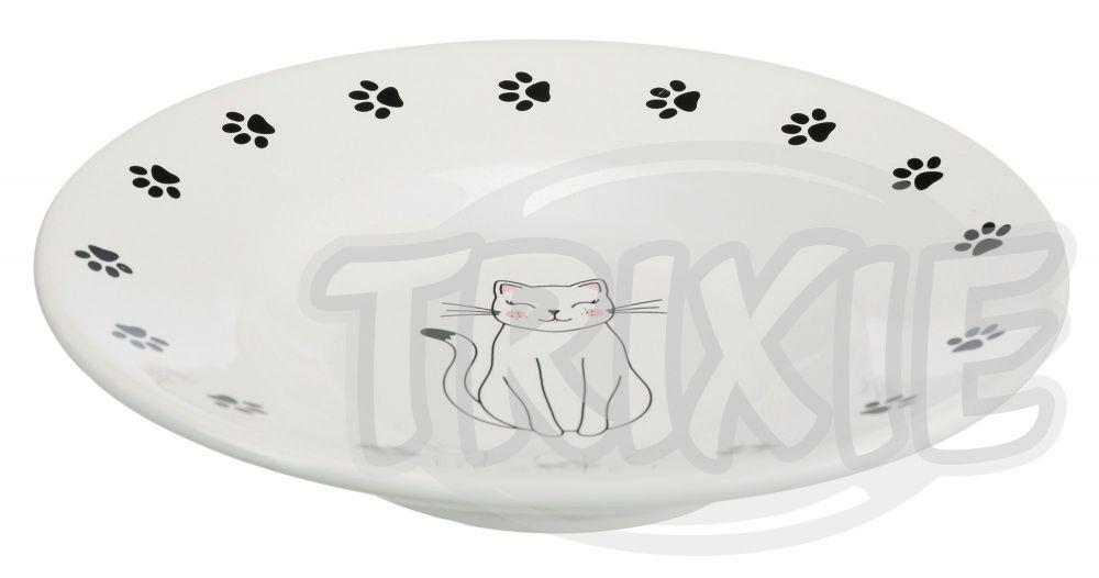 MISKA keramický talířek pro krátkonosé kočky 0,2l/15cm