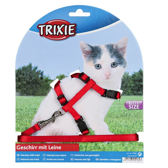 Postroj (trixie) CAT pro koťata s vodítkem 8mm/19-31cm/1,2m