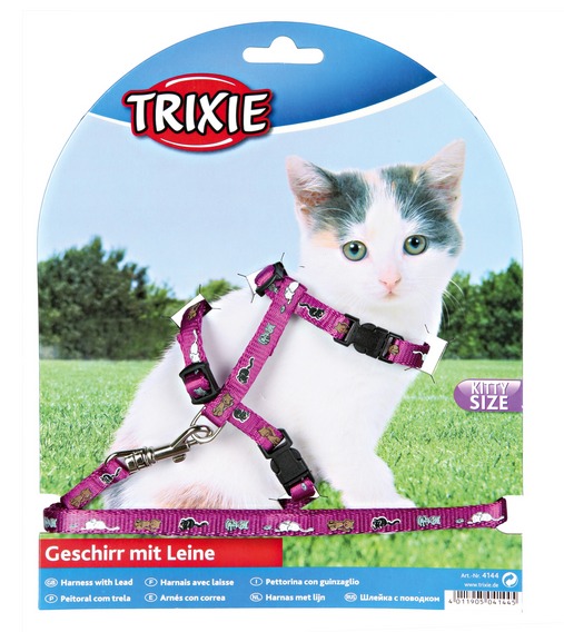 Postroj (trixie) CAT pro koťata s vodítkem 8mm/21-34cm/1,2m